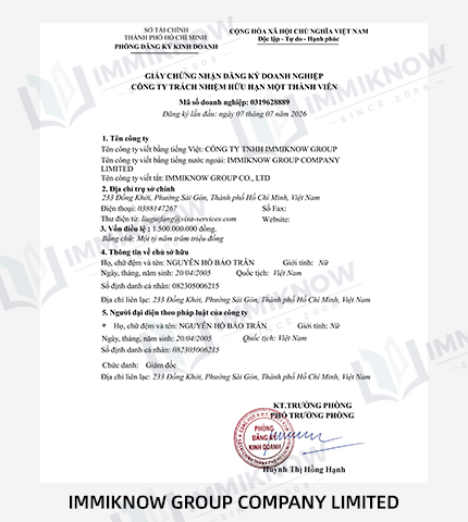 Immiknow qualification certificate 8